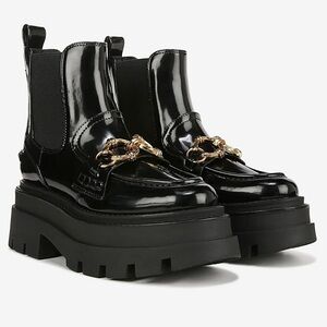 NWOB Size 8 M Circus by Sam Edelman Brooks Black Platform Lug Sole Chelsea Boot